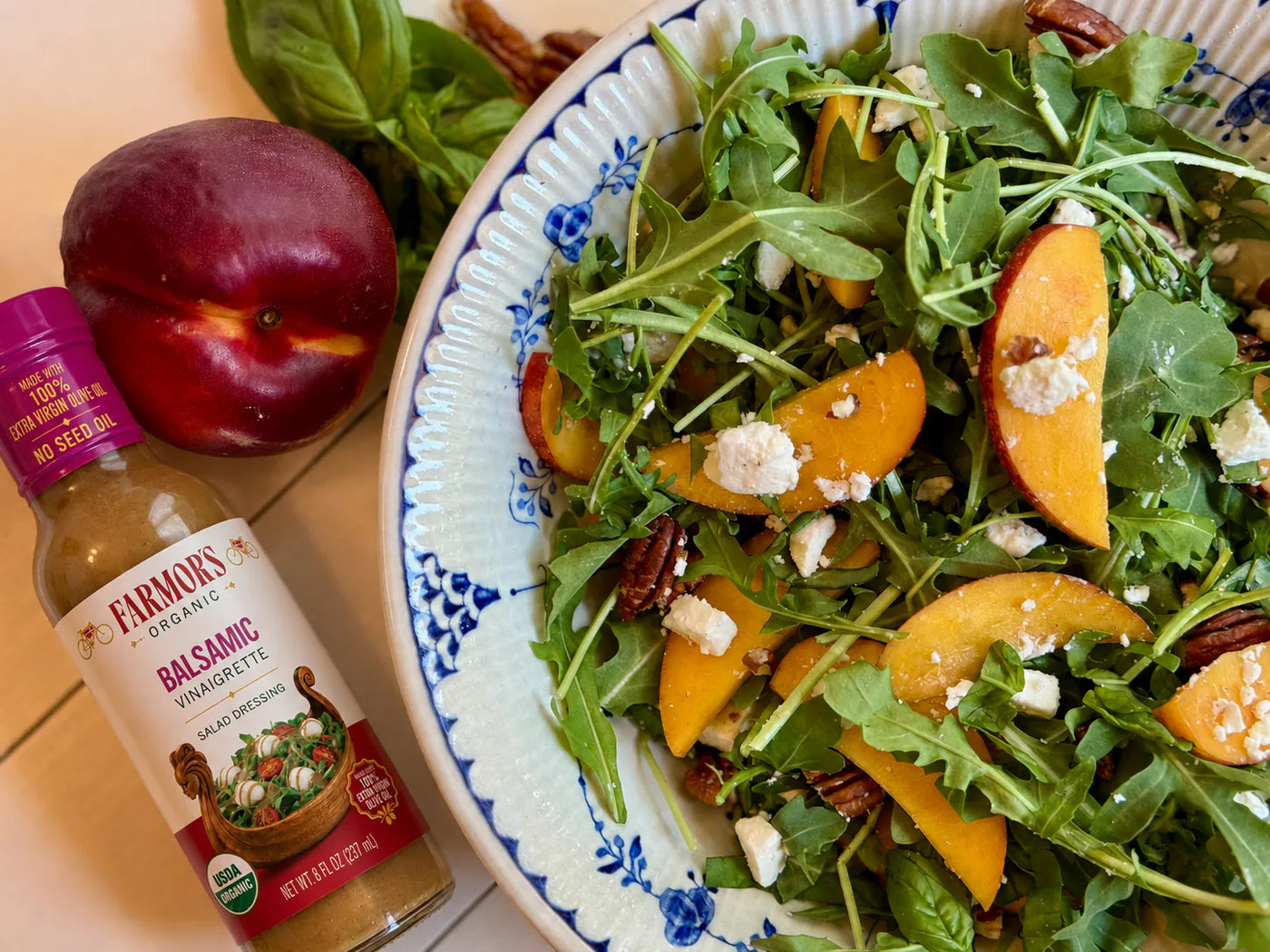 Nectarine, Arugula and Feta Salad