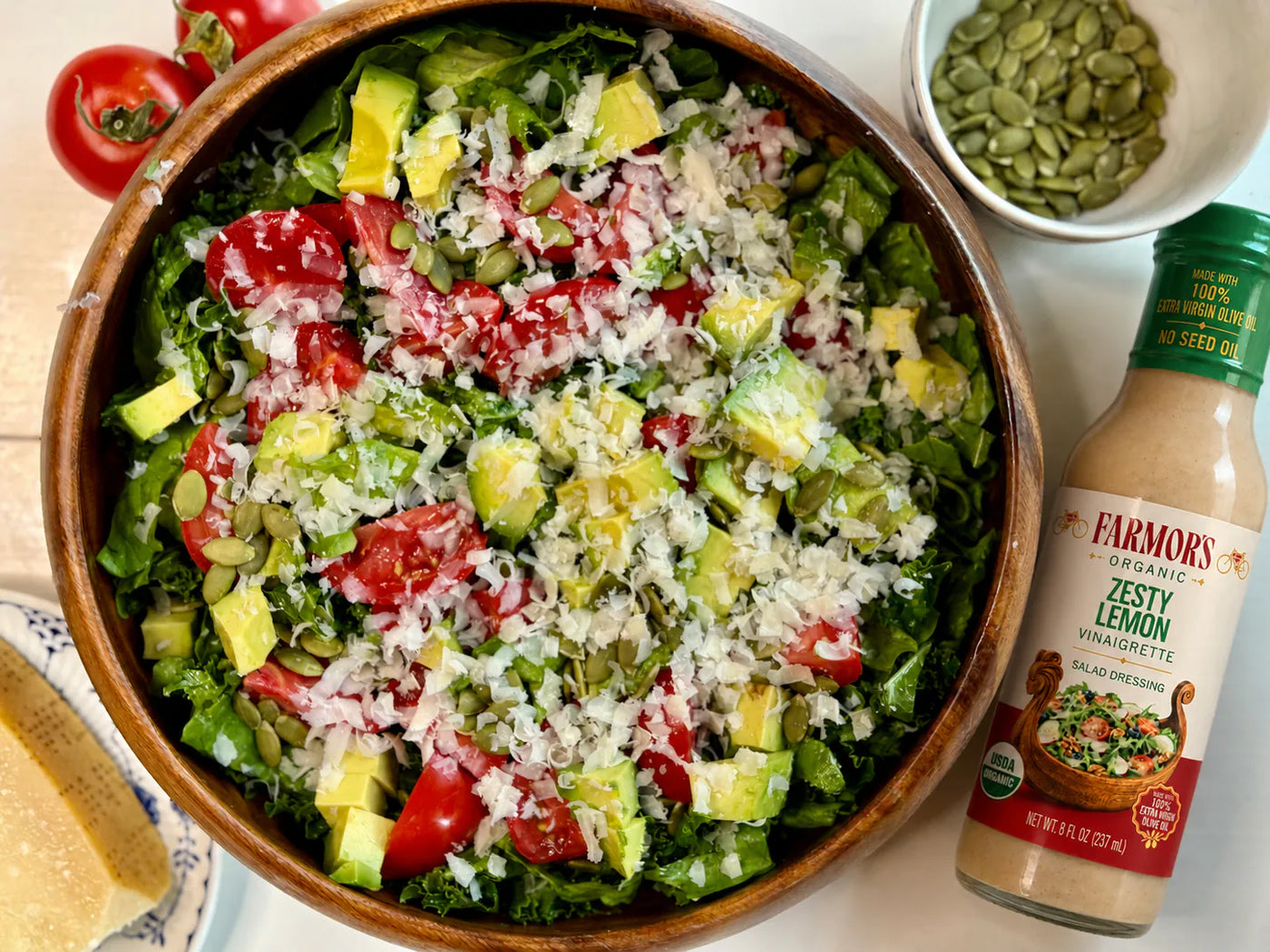 Kale and Lettuce Summer Salad